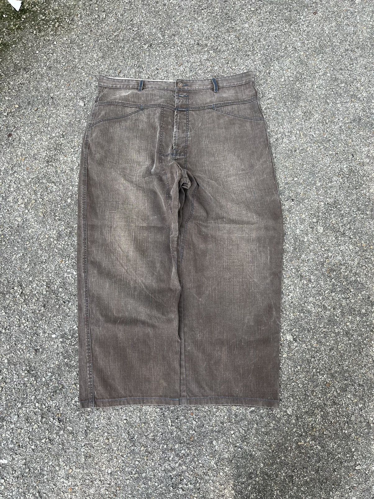 Marithe + Francois Girbaud VINTAGE Y2K MARITHE FRANCOIS GIRBAUD MFG BROWN SKATER JEANS Size US 41 - 1 Thumbnail