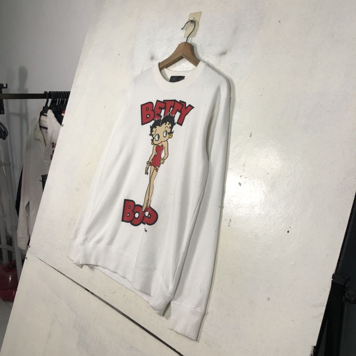 Japanese Brand 📌Vintage Sweatshirt Betty Boop Big Logo Cartoon Size US M / EU 48-50 / 2 - 4 Thumbnail