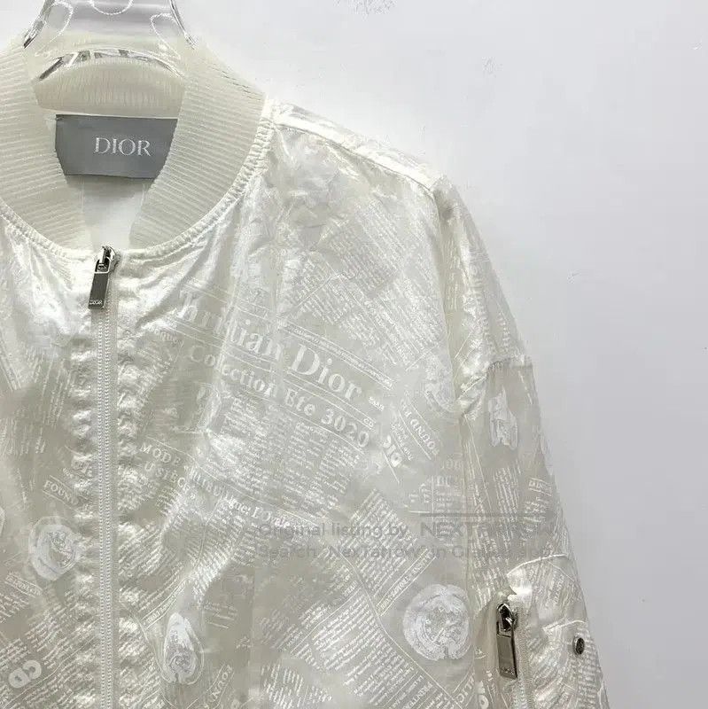 Dior Dior Men's White Silk Bomber Jacket . Size US L / EU 52-54 / 3 - 3 Thumbnail