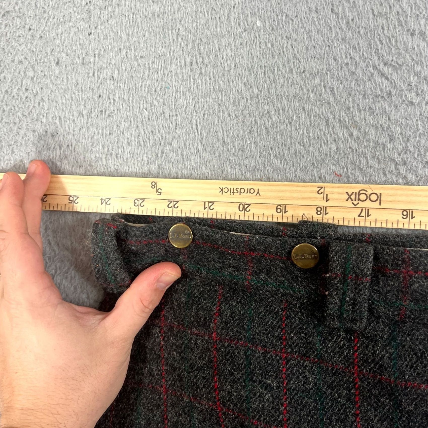 Vintage VINTAGE LL Bean Pants Mens Heavyweight Wool Plaid Hunting Outdoor VTG 47x30" Size US 34 / EU 50 - 5 Thumbnail