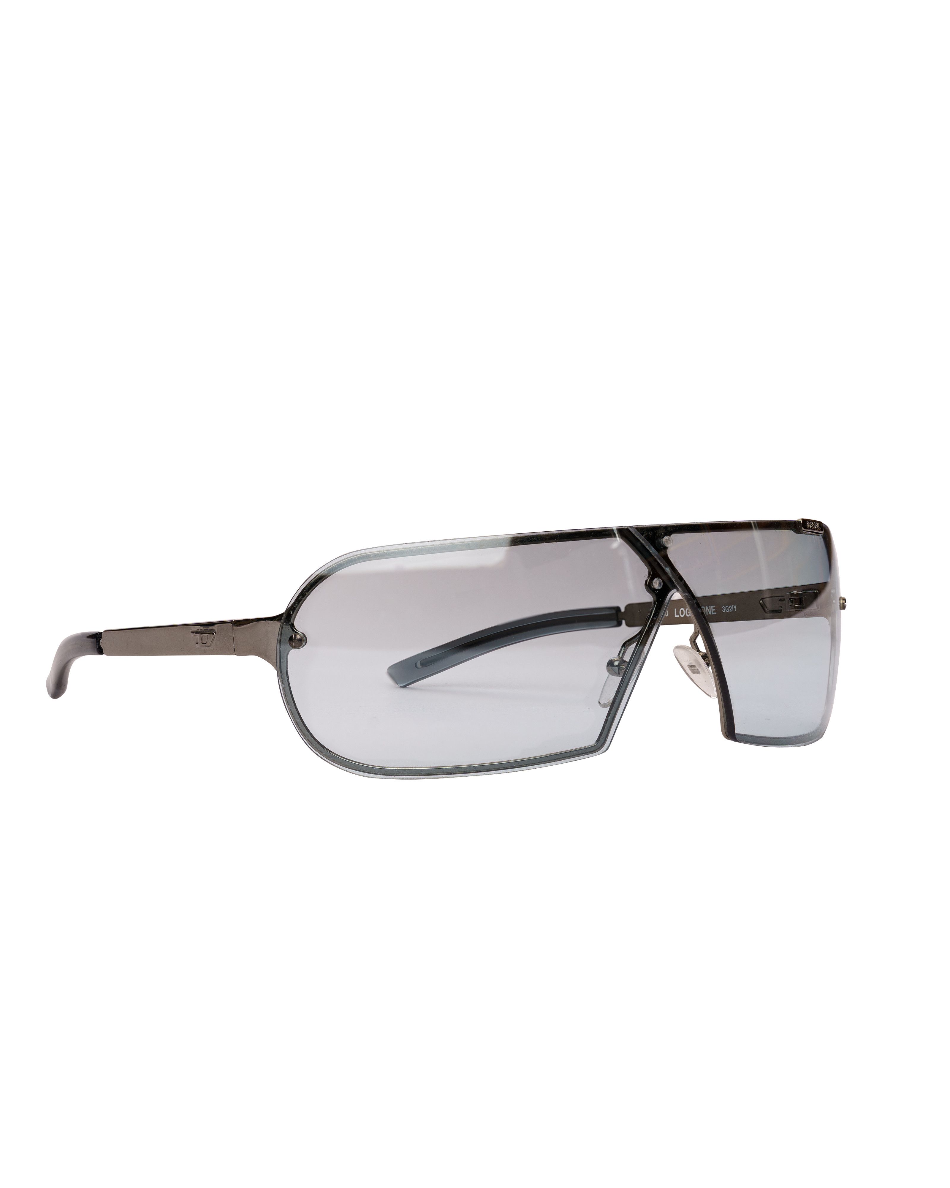 Diesel Diesel '90s Blue Transparent Rimless Sunglasses Size ONE SIZE - 1 Thumbnail