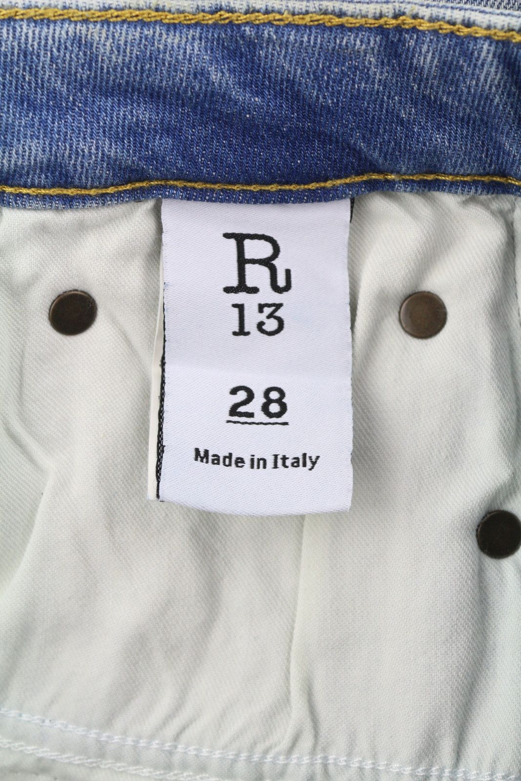 R13 KICK FIT 28 Jasper Stretch Washed Faded Ankle Cropped 86332 Size 28" / US 6 / IT 42 - 7 Thumbnail