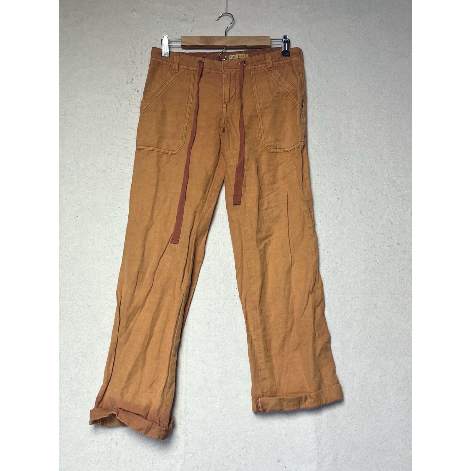 Anthropologie Anthropologie Hei Hei Orange Joggers Pants Women Size 4 Cotton Blend Cargo Comfort Pockets Straight Size 27" / US 4 / IT 40 - 2 Thumbnail