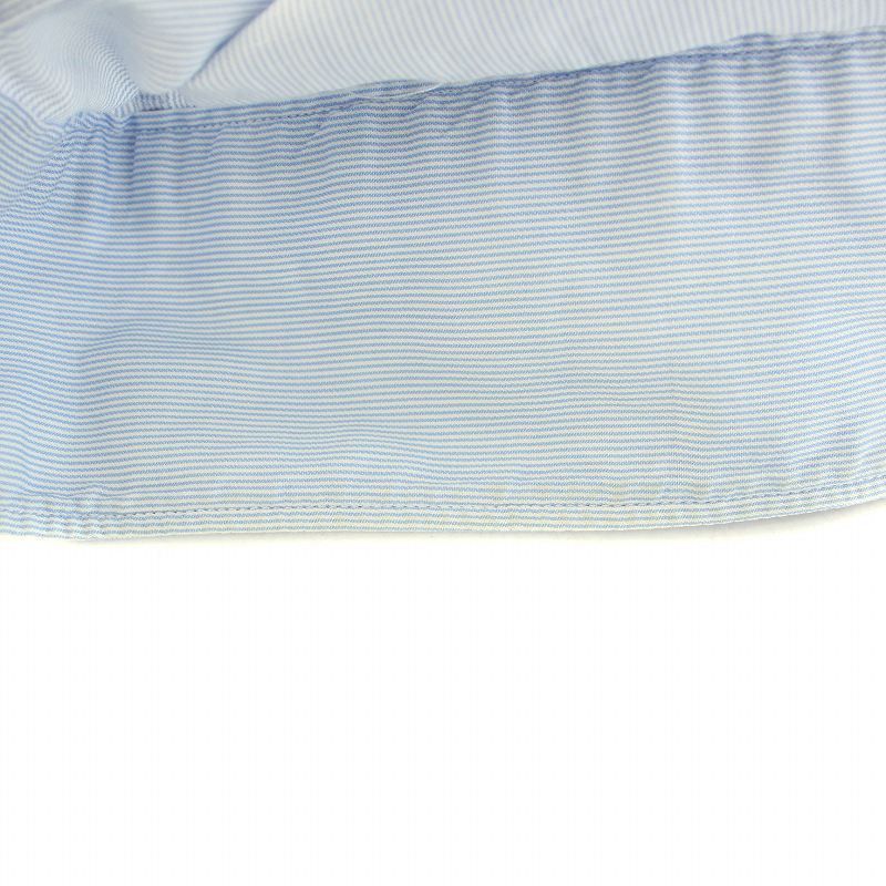 Comme des Garcons Homme Deux Shirt Long Sleeve Striped Paisley Embroidery Light Blue Size US S / EU 44-46 / 1 - 7 Thumbnail