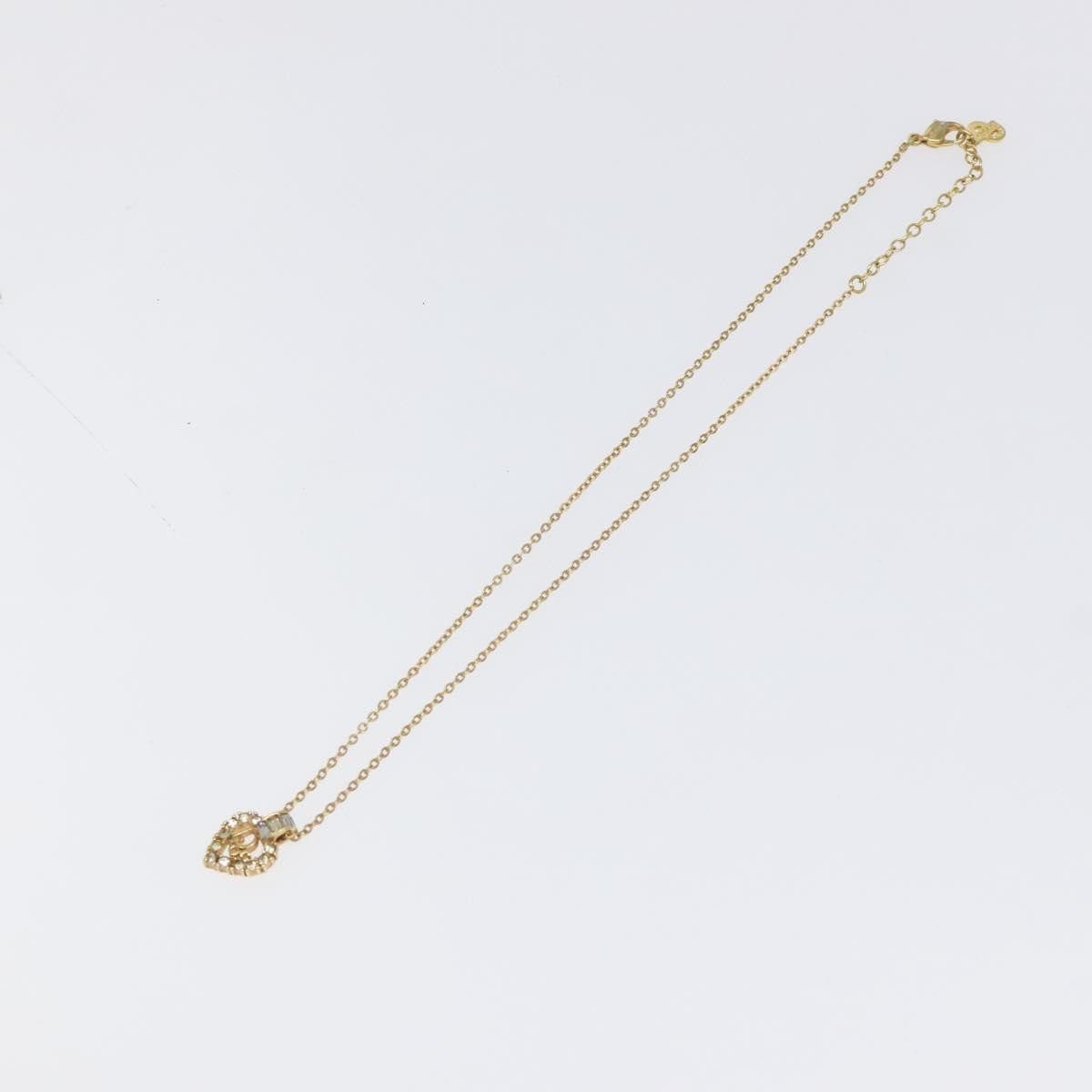 Dior Christian Dior Vintage CD Heart Pendant Necklace Metal with Crystals Size ONE SIZE - 1 Thumbnail