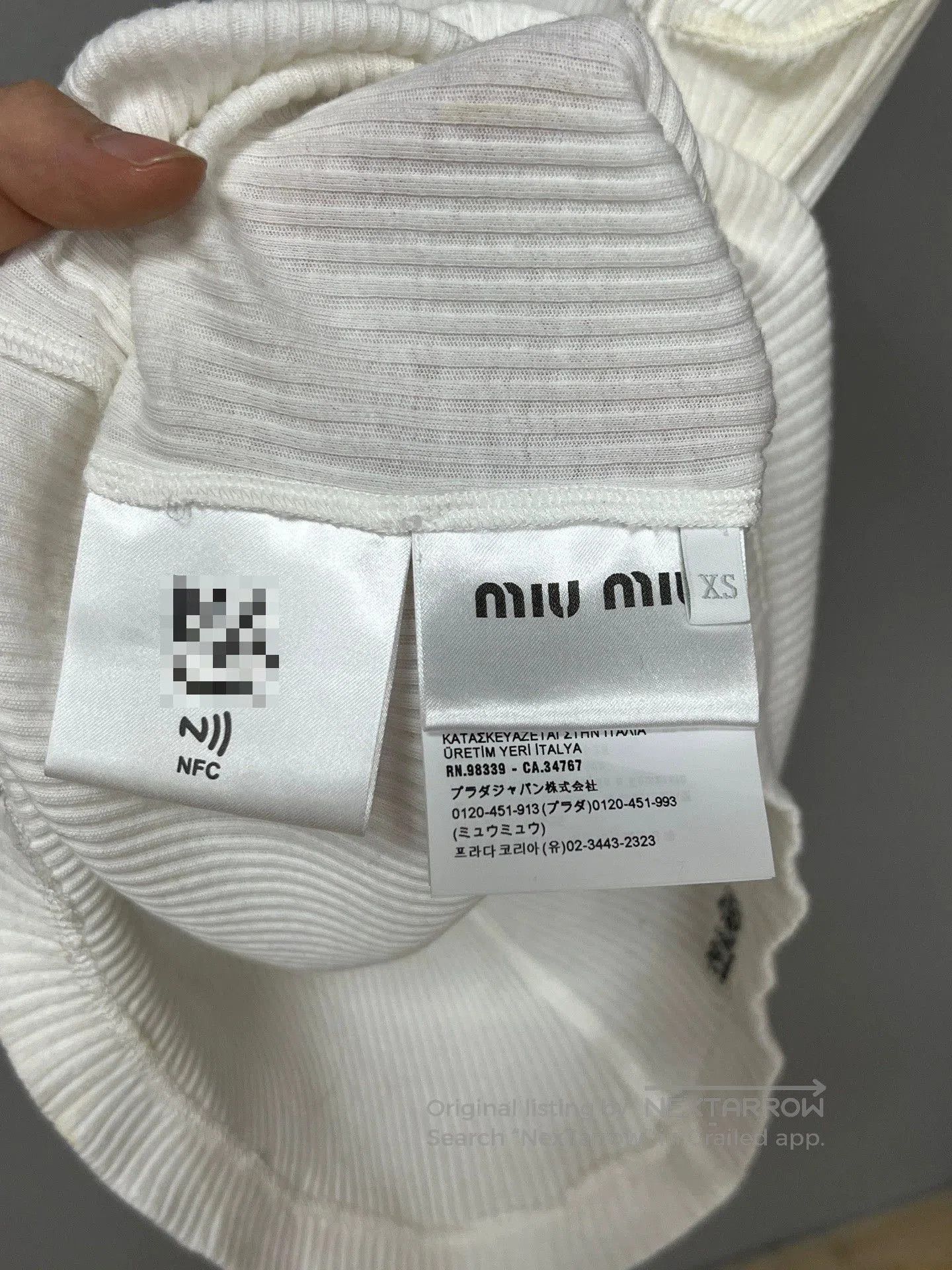 Miu Miu Miumiu Slogan Vest. Size XS / US 0-2 / IT 36-38 - 4 Thumbnail