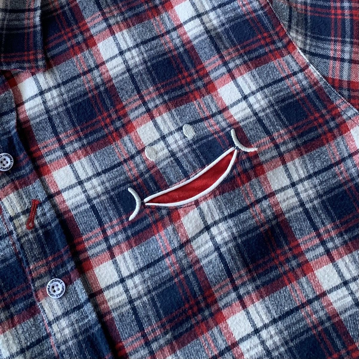 Japanese Brand Up!Smile Flannel Shirt Size US XL / EU 56 / 4 - 2 Thumbnail