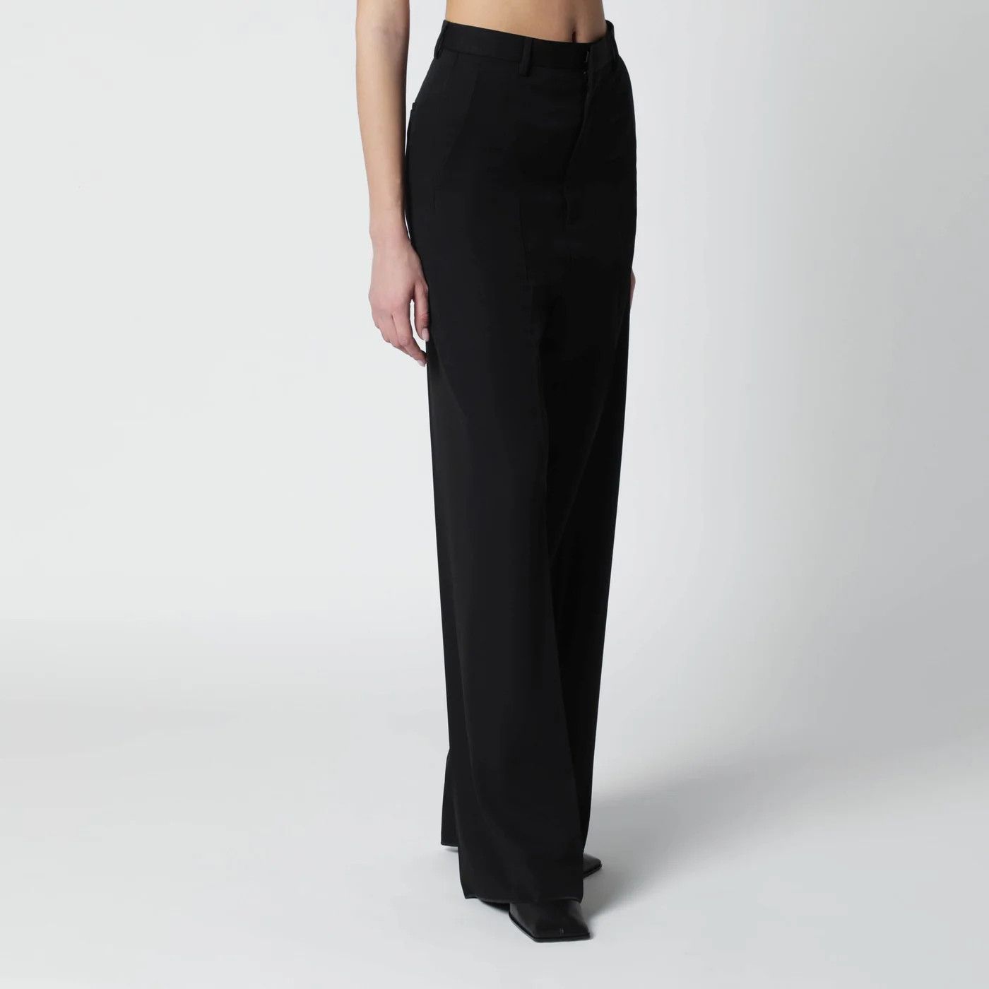 Balenciaga o1d2blof0426 Wool Trousers in Black Size 25" / US 0 / IT 36 - 2 Thumbnail