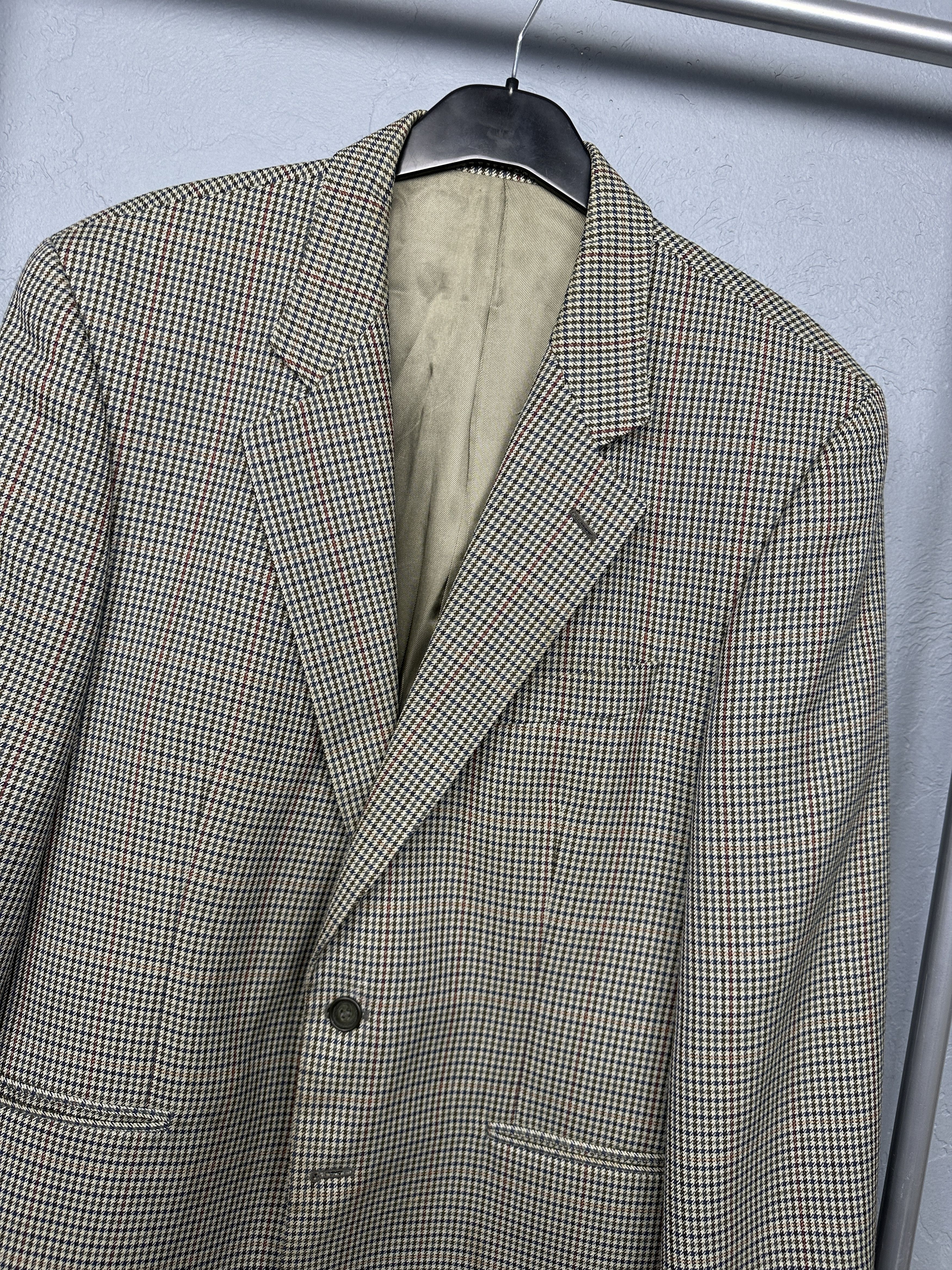 Other Brook Taverner Vintage Mens Check Plaid Tweed Blazer Jacket Size 42S - 2 Thumbnail