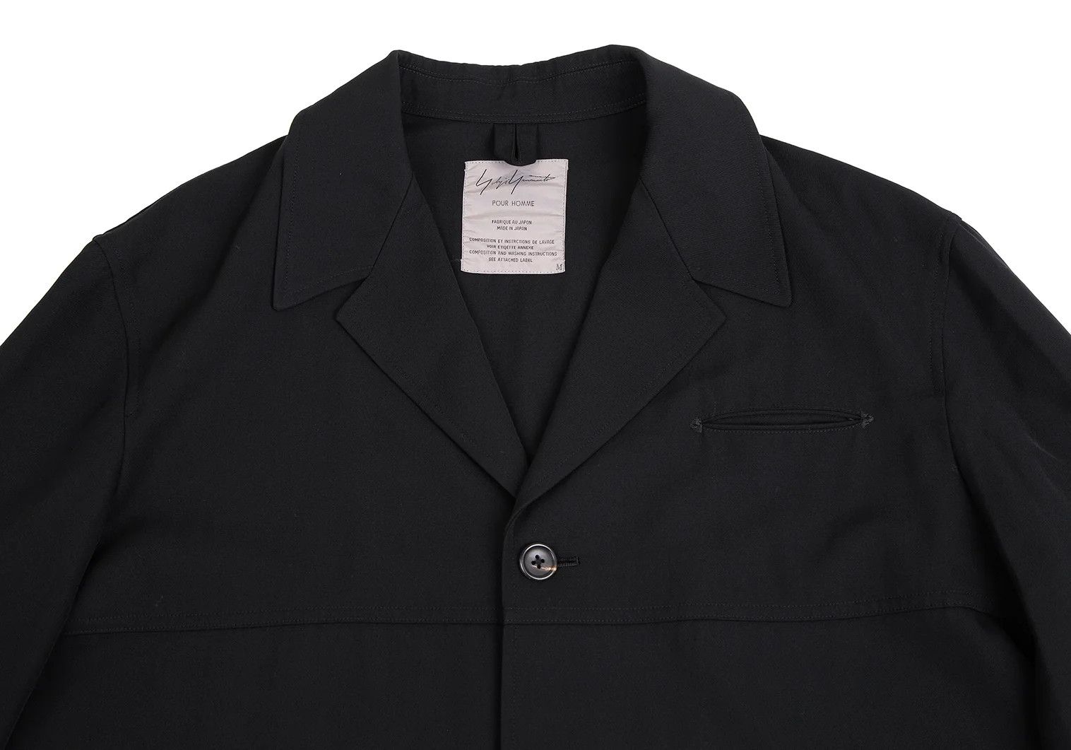 Yohji Yamamoto Yohji Yamamoto Wool Gabardine Long Jacket Size US M / EU 48-50 / 2 - 2 Thumbnail