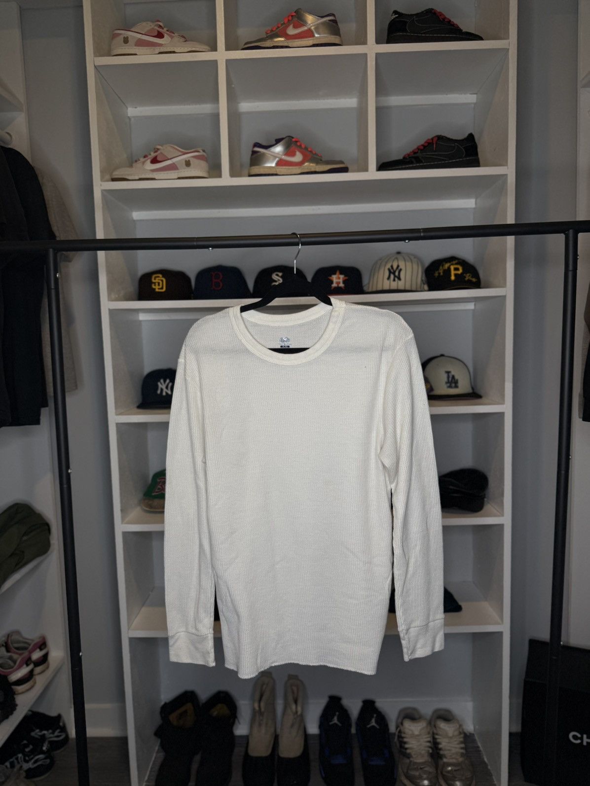 Vintage Distressed White Thermal Size US M / EU 48-50 / 2 - 1 Thumbnail