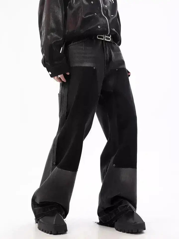 Japanese Brand Retro baggy stitch wide leg pants Size US 32 / EU 48 - 1 Thumbnail