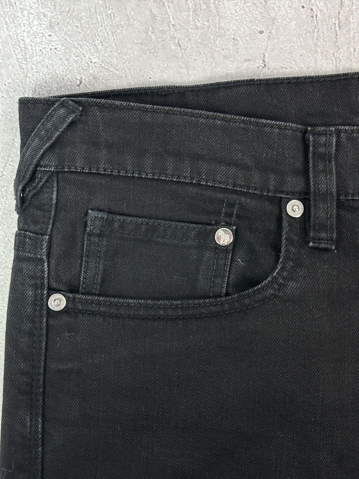 Paul Smith Paul Smith Standard Fit Black Straight Cotton Men’s Jeans Size US 34 / EU 50 - 6 Thumbnail