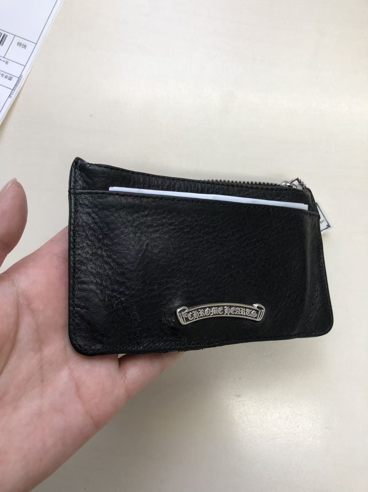 Chrome Hearts Chrome Hearts Suede Cross Patch Silver Dagger Card Holder Size ONE SIZE - 5 Thumbnail
