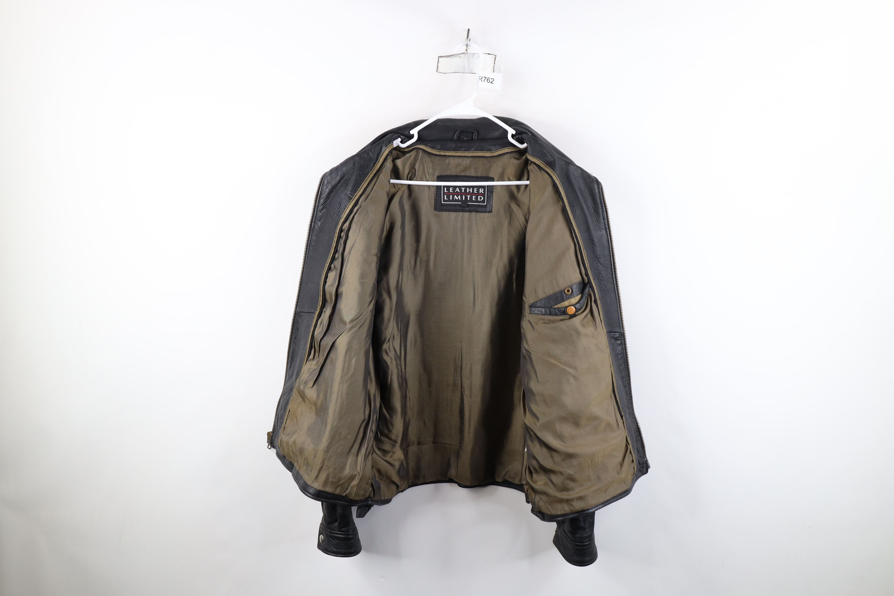 Vintage Vintage 90s Streetwear Heavyweight Full Zip Leather Jacket Size US L / EU 52-54 / 3 - 9 Thumbnail