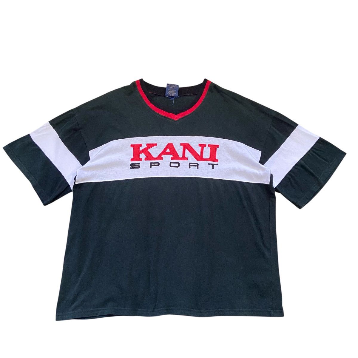 Karl Kani Karl Kani Sport V-Neck T-Shirt Vintage 90s Hip-Hop Jersey Size US XL / EU 56 / 4 - 1 Thumbnail