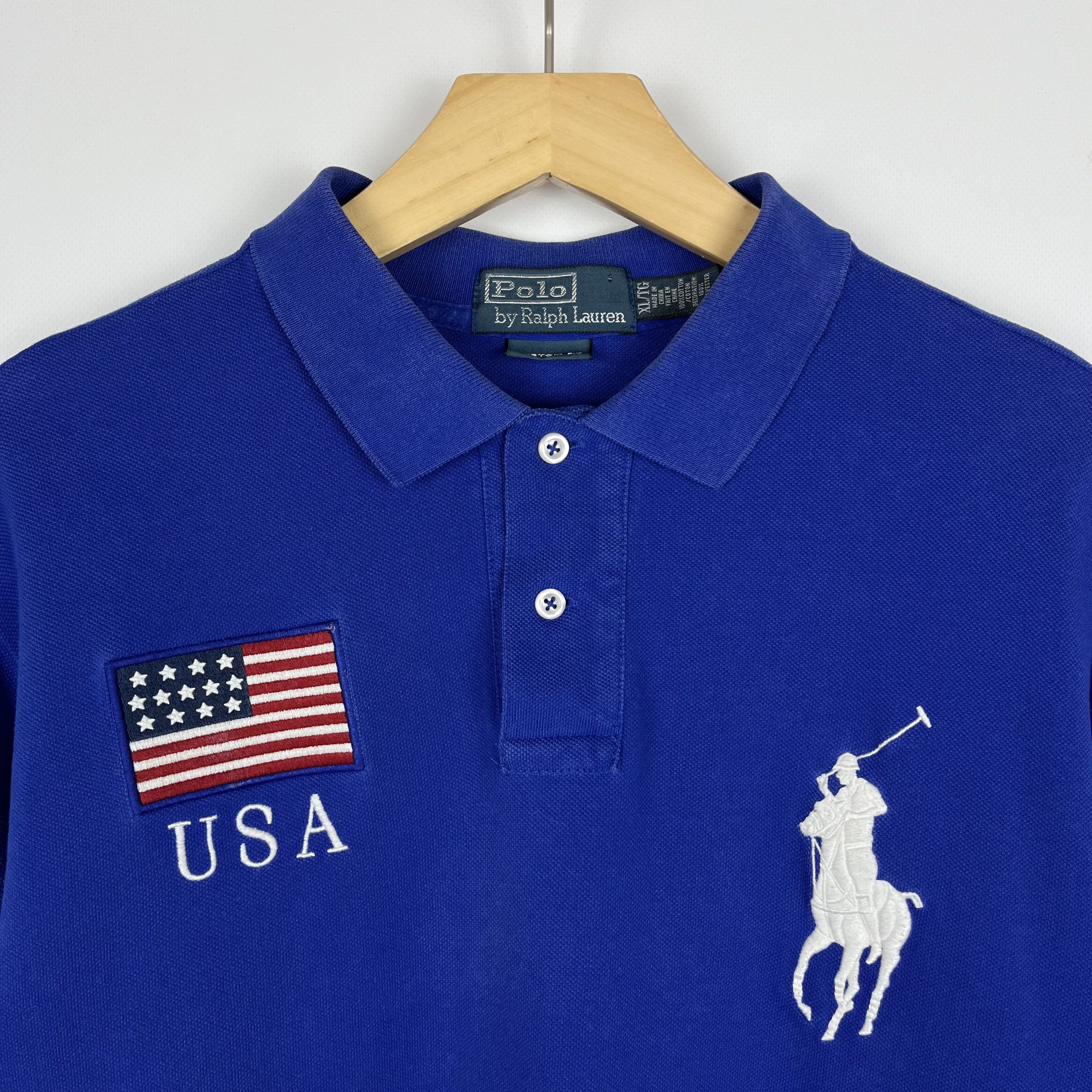 Polo Ralph Lauren Vintage Polo Ralph Lauren United States USA Rugby Shirt 90’s Size US XL / EU 56 / 4 - 6 Thumbnail