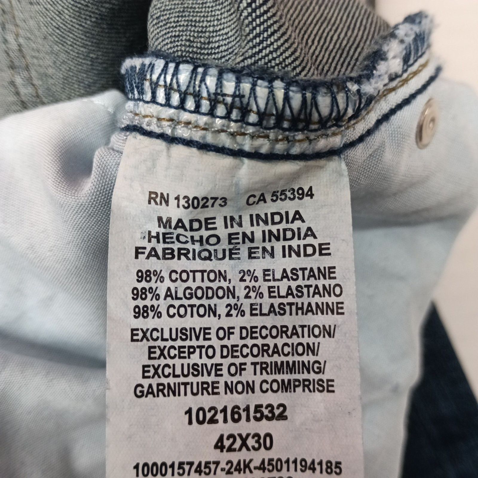 Lee Lee Slim Straight Jeans Men's Size 42x30 Blue Motion Flex Size US 42 / EU 58 - 6 Thumbnail