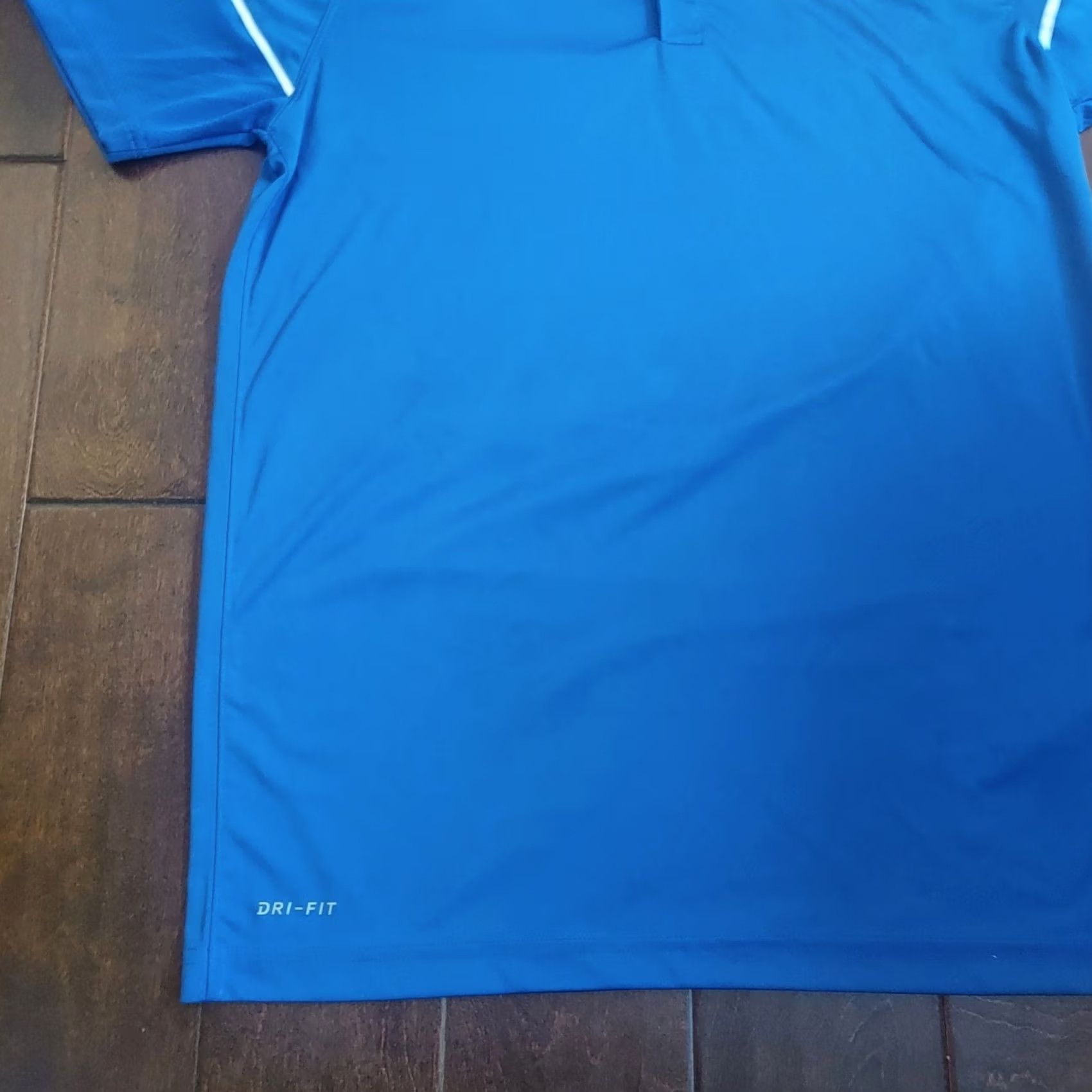 Nike Nike Dri-Fit Blue Short Sleeve Polo Shirt Mens M Sports Logo 100% Polyester” Size US M / EU 48-50 / 2 - 3 Thumbnail