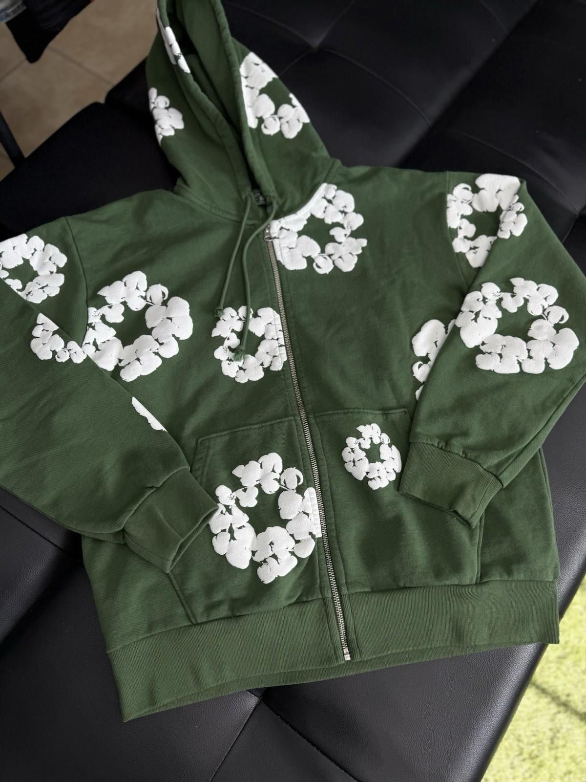 DENIM TEARS Size S - Denim Tears Cotton Wreath Green Zip Up Hoodie 2025 Size US S / EU 44-46 / 1 - 2 Thumbnail