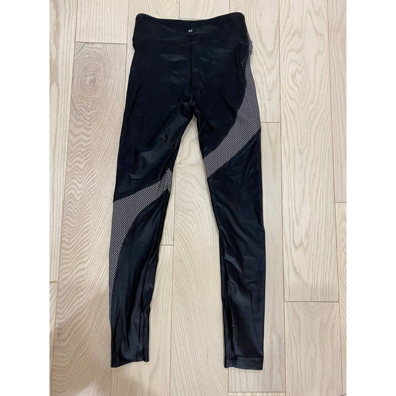 & Other Stories KORAL Women Venus Leggings mid rise metallic Black S A001411 Size 24" / US 00 / IT 34 - 3 Thumbnail