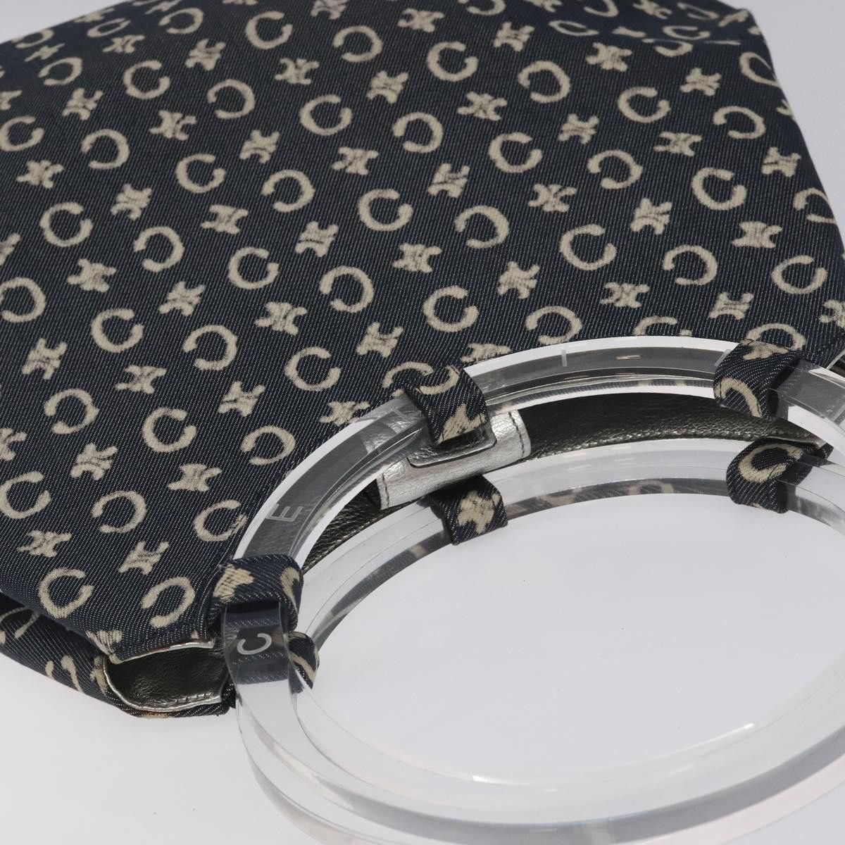 Celine CELINE C Sulky Circle Shoulder Bag Canvas Navy Clear Size ONE SIZE - 6 Thumbnail