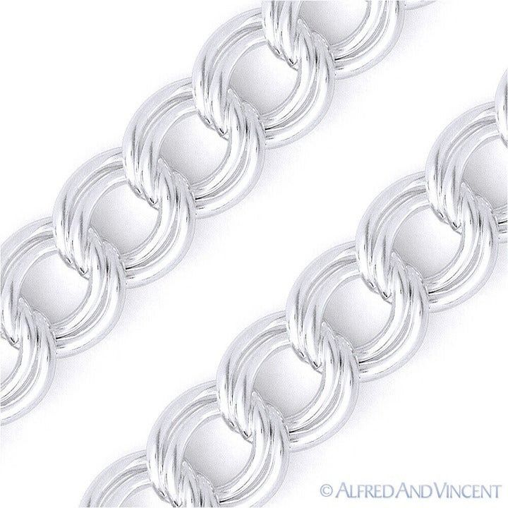 Other Double-Cable Charm Chain Bracelet in .925 Sterling Silver Size ONE SIZE - 2 Thumbnail
