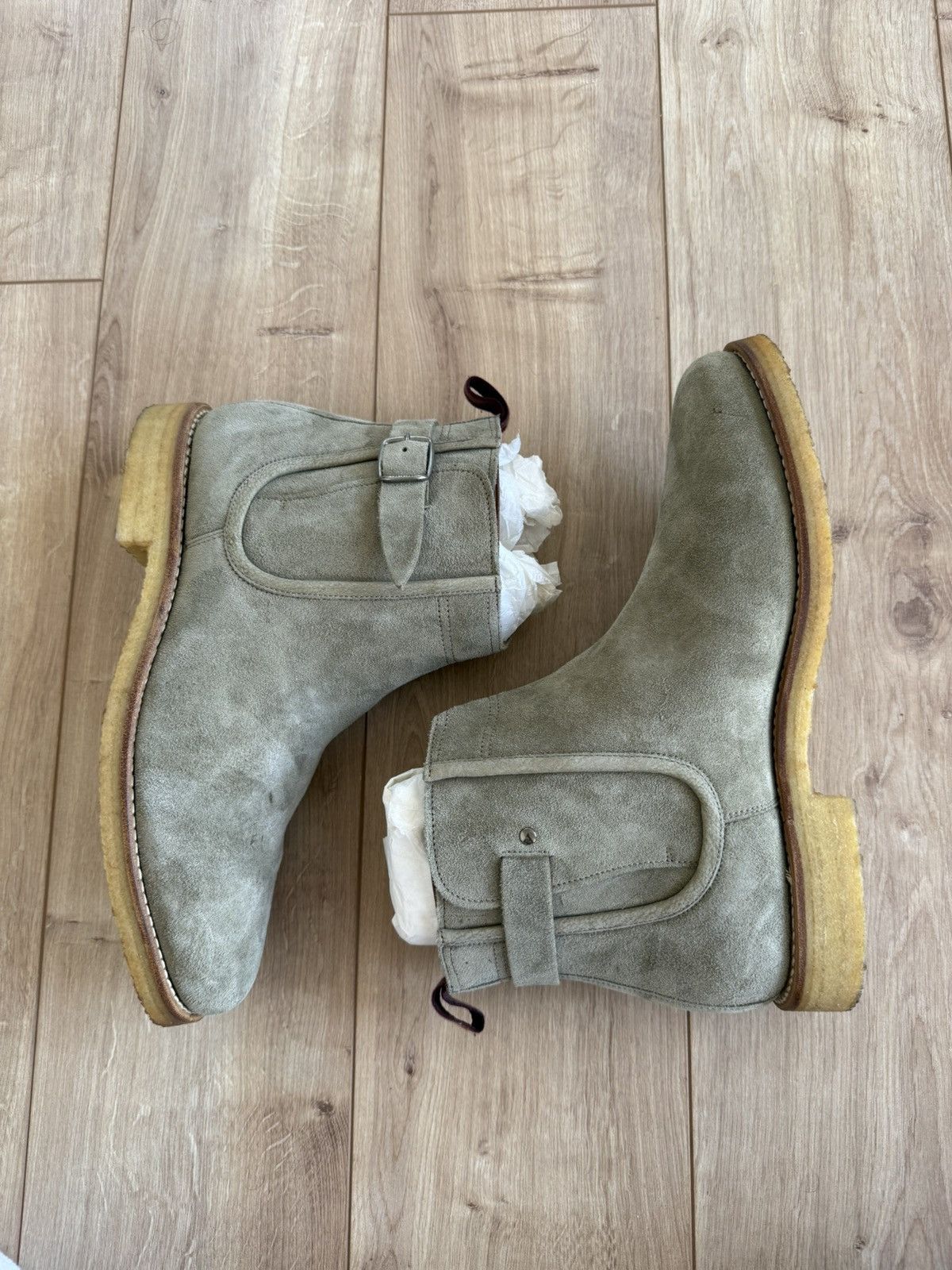 Other Cartujano Espana Men's Buckle-Strap Suede Chelsea Boots Size US 9 / EU 42 - 2 Thumbnail