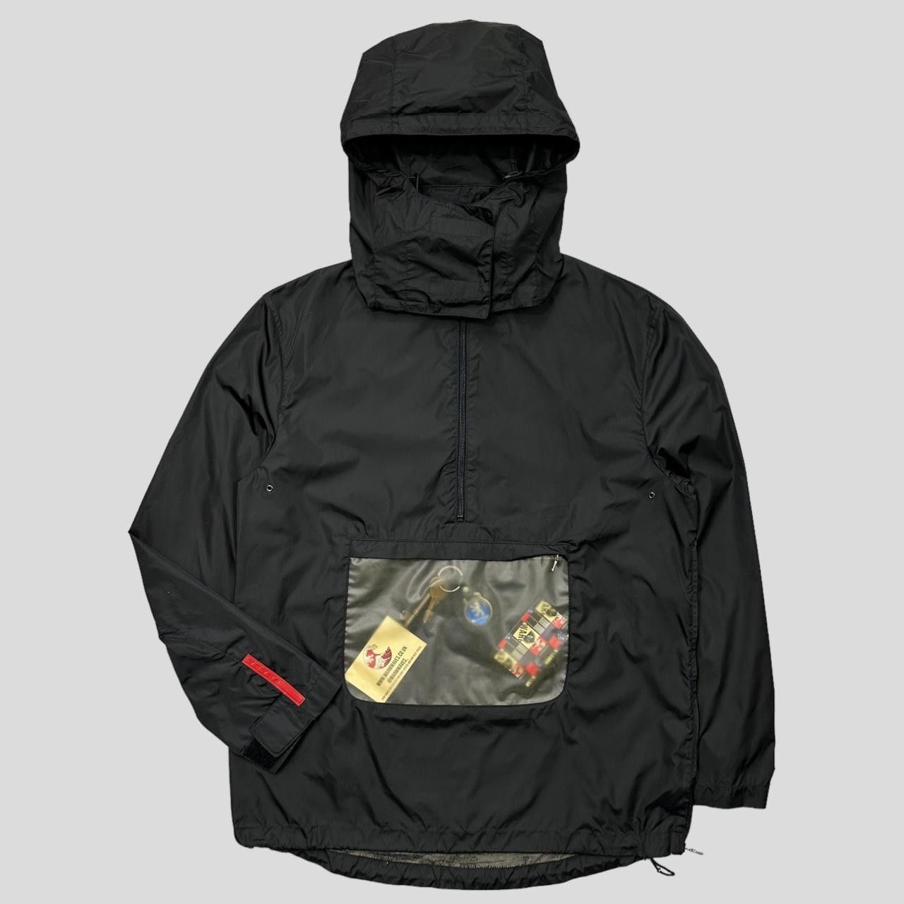 image of Prada Sport Ss99 Latex Pocket Nylon Pullover Jacket - It40 in Black, Men's (Size Small)