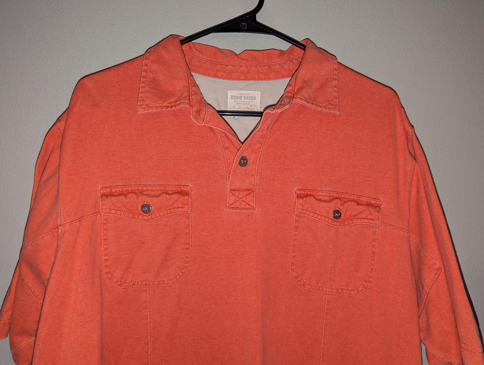 Eddie Bauer Eddie Bauer Vintage Short Sleeve Polo Shirt Large Orange Size US L / EU 52-54 / 3 - 2 Thumbnail
