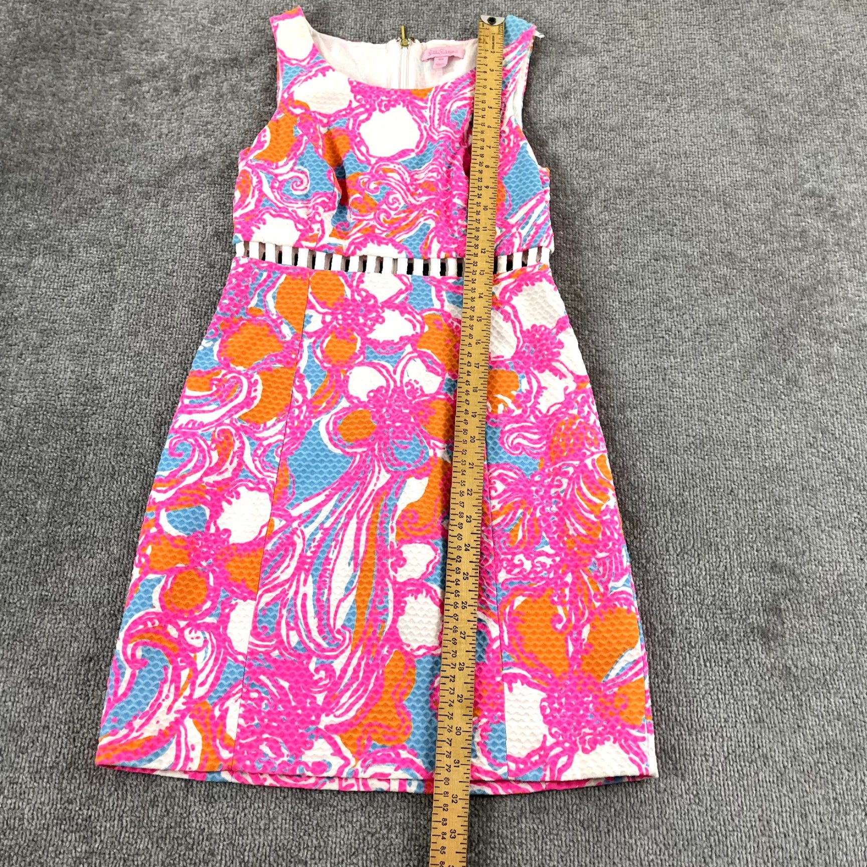 Lilly Pulitzer VINTAGE Lilly Pulitzer Dress Women Size 00 Iggy Shorely Feeling Tanked Cut Shift Pique Size S / US 4 / IT 40 - 4 Thumbnail