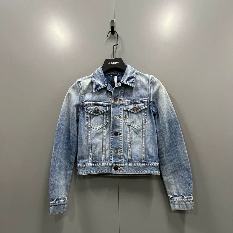 Saint Laurent Paris Saint Laurent Blue Denim Jacket-dmc Size US S / EU 44-46 / 1 - 1 Thumbnail
