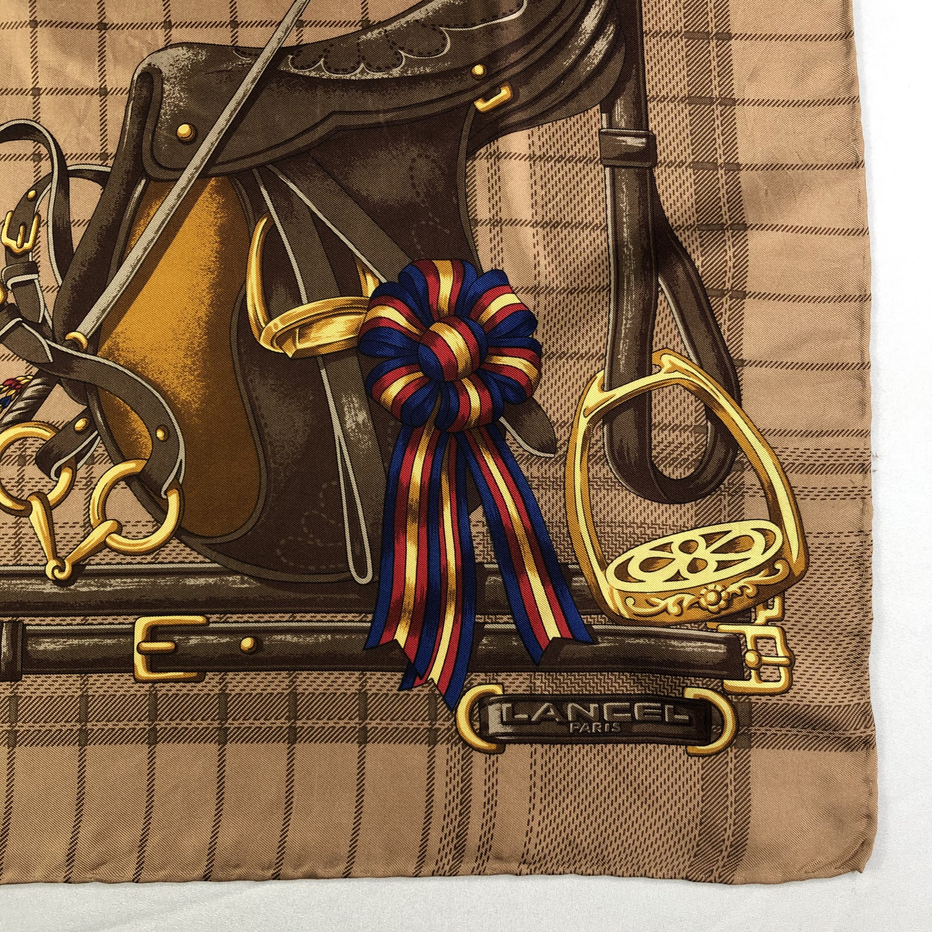 Lancel × Vintage Vintage Lancel Silk Scarf Size ONE SIZE - 4 Thumbnail