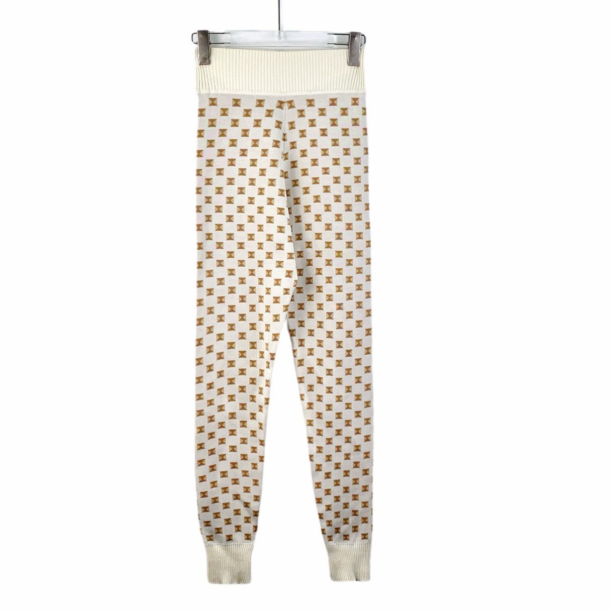 Hermes Hermes Color-block Quilted Silk Knit Leggings K26WX Size 24" / US 00 / IT 34 - 1 Thumbnail