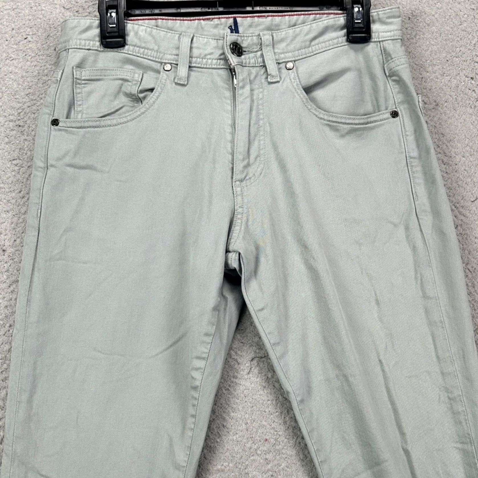 johnnie-O Johnnie-O Jeans Slim Fit Mens 30X34 Light Gray Stretch 5 Pockets Denim Casual Shirt? Size US 30 / EU 46 - 3 Thumbnail