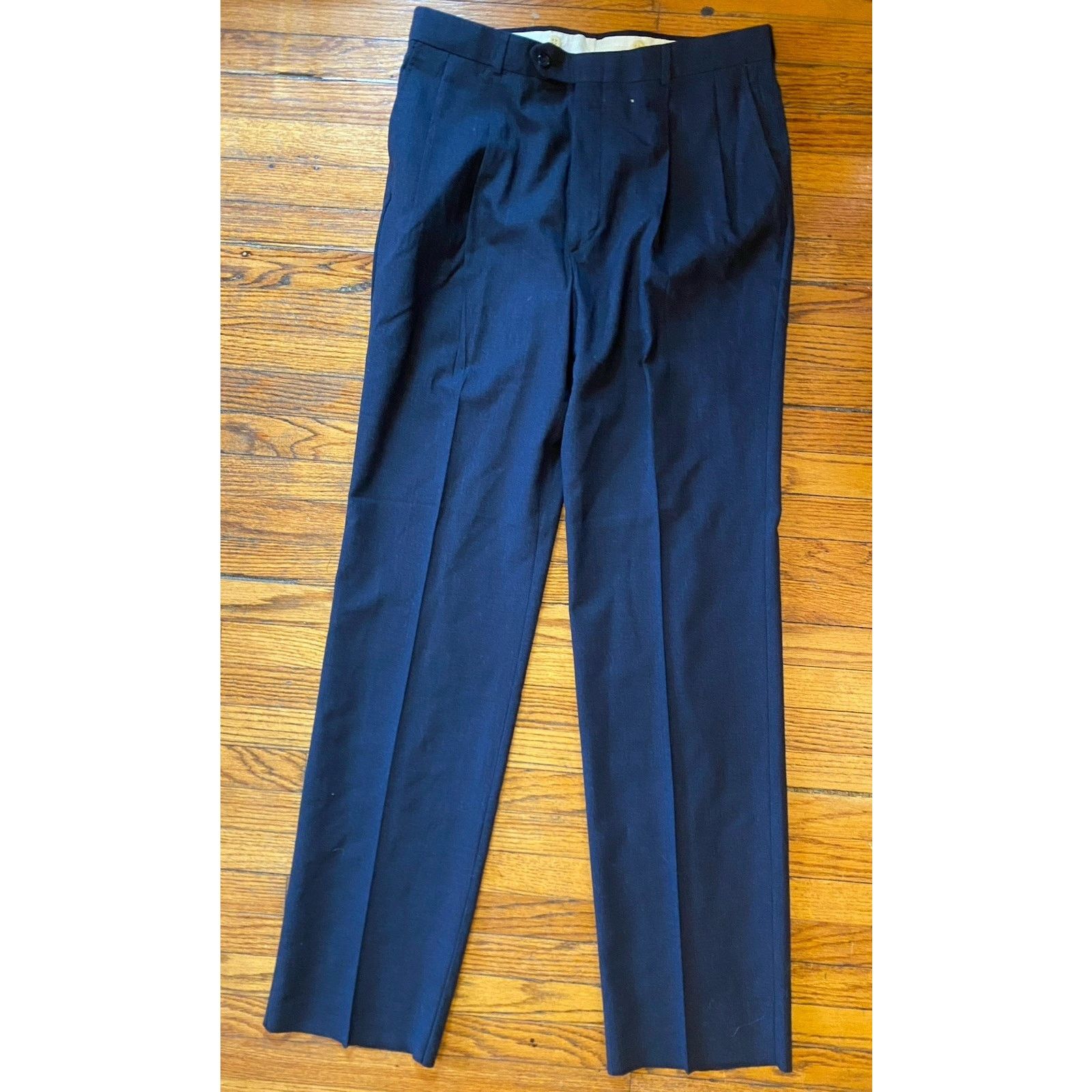 Evan Picone NWT USA Evan Picone Men’s Navy Pants Wool W36 Unfinished Hem Size US 36 / EU 52 - 1 Thumbnail