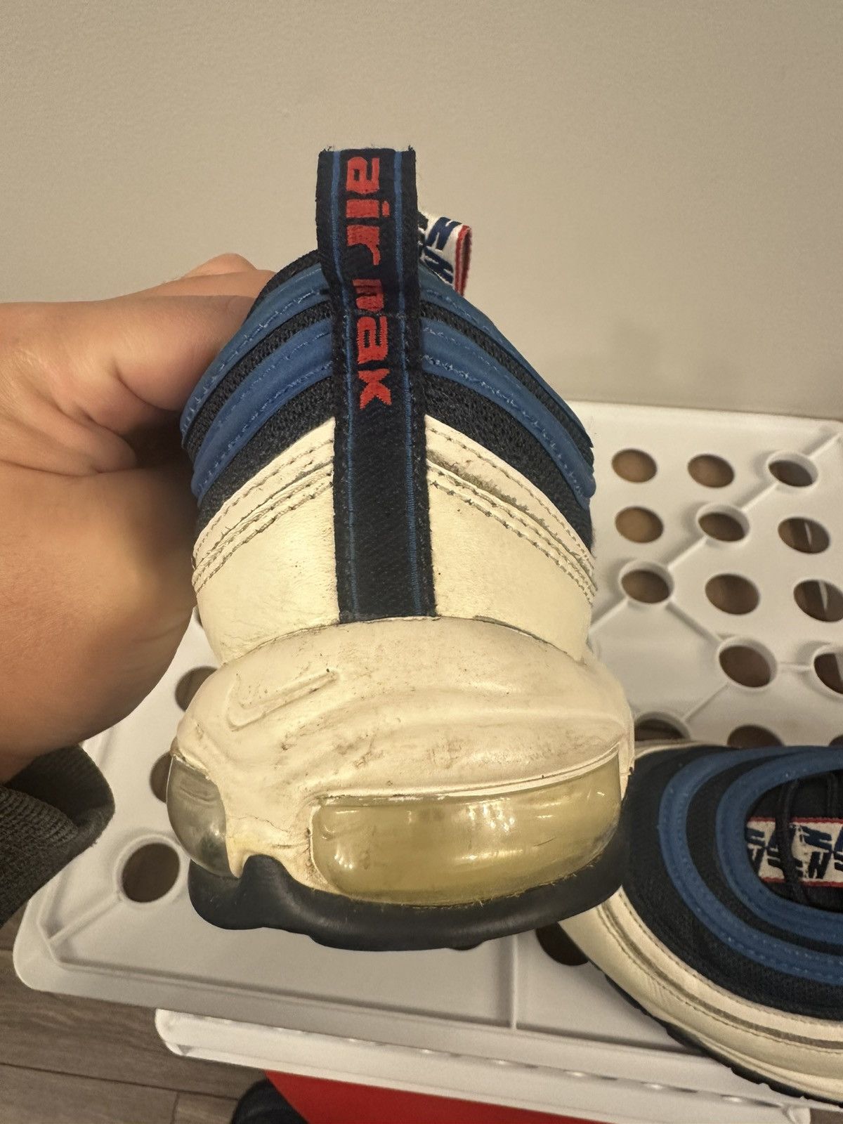 Nike Nike Air Max 97 Pull Tab Obsidian White Size US 9.5 / EU 42-43 - 7 Thumbnail
