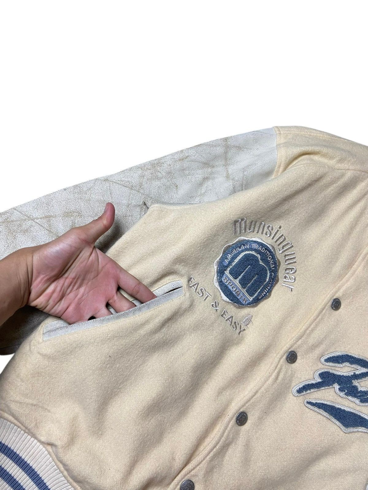 Japanese Brand × Vintage MUNSINGWEAR SPORTS Brand Varsity Jacket (121) Size US M / EU 48-50 / 2 - 6 Thumbnail
