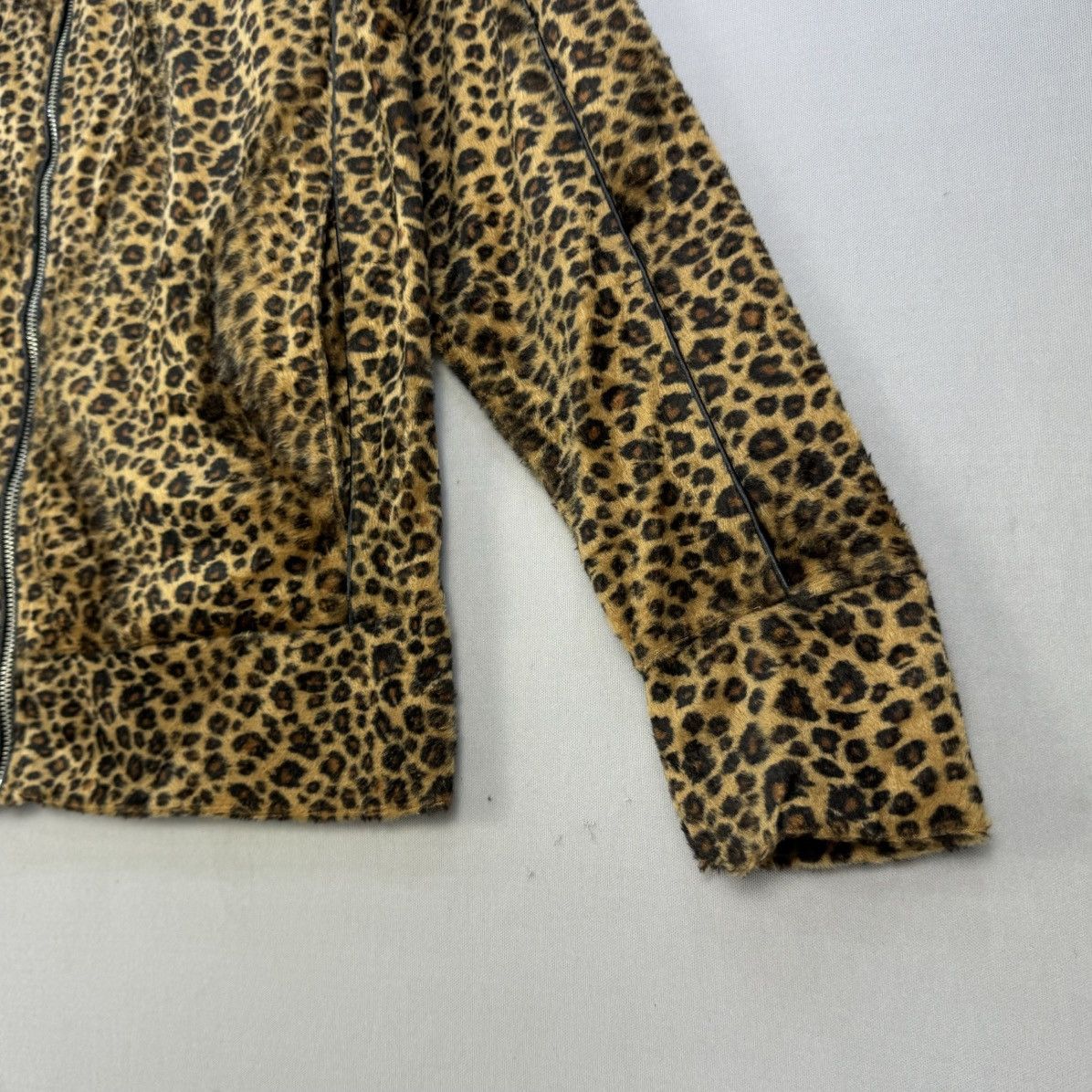 Japanese Brand C.D.S Black Sense Leopard Print Track Jacket Size US M / EU 48-50 / 2 - 3 Thumbnail