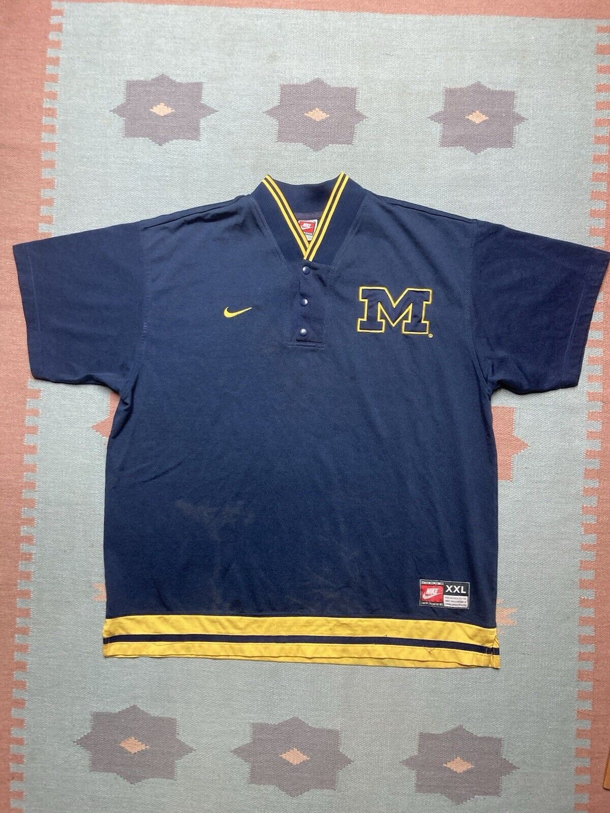Nike × Vintage Nike warmup shooting shirt university of Michigan swoosh XXL Size US XXL / EU 58 / 5 - 1 Thumbnail