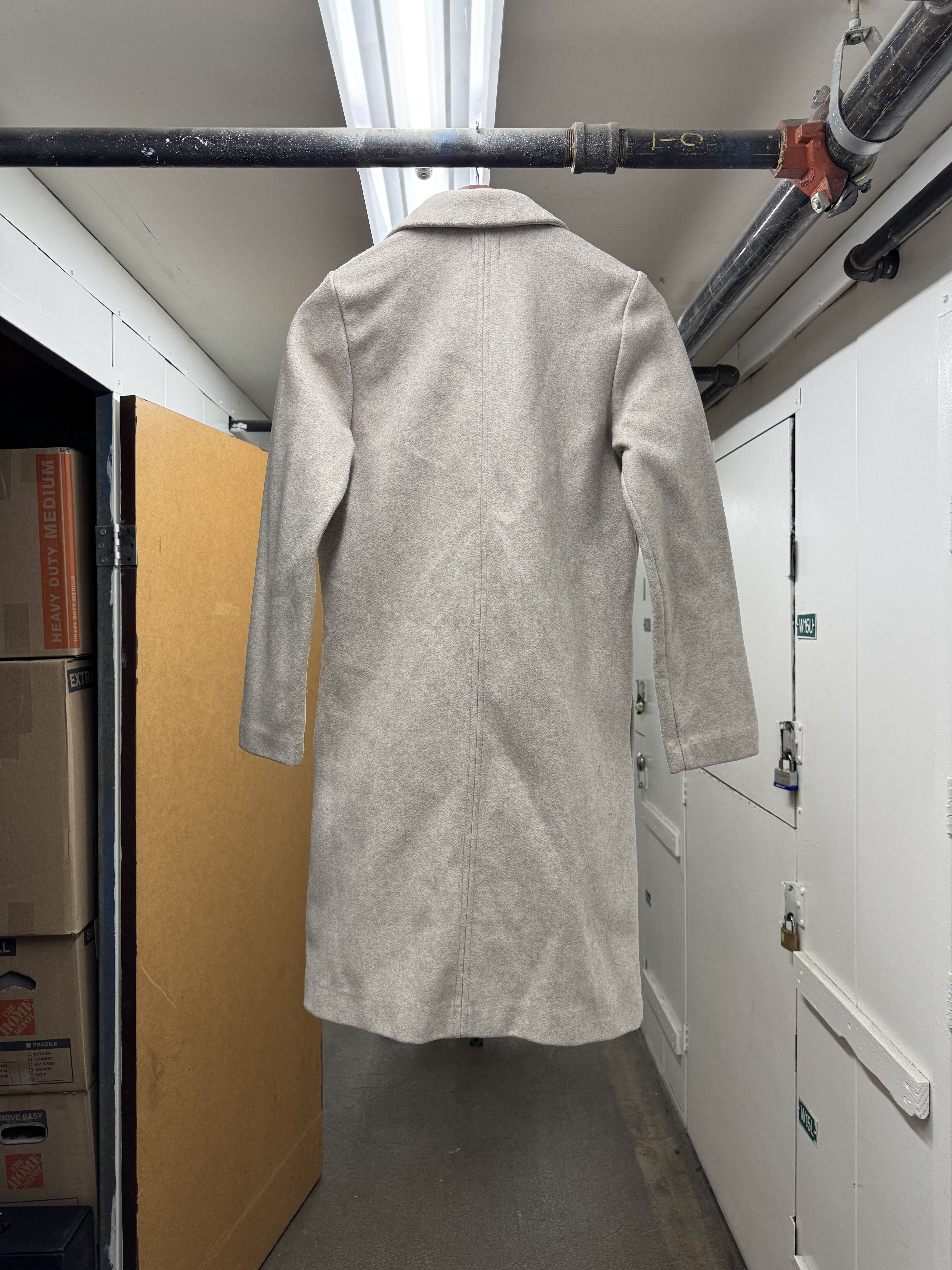 Zara ZARA Slim Fit Oatmeal Knee Length Notch Lapel Warm Coat Size S / US 4 / IT 40 - 5 Thumbnail