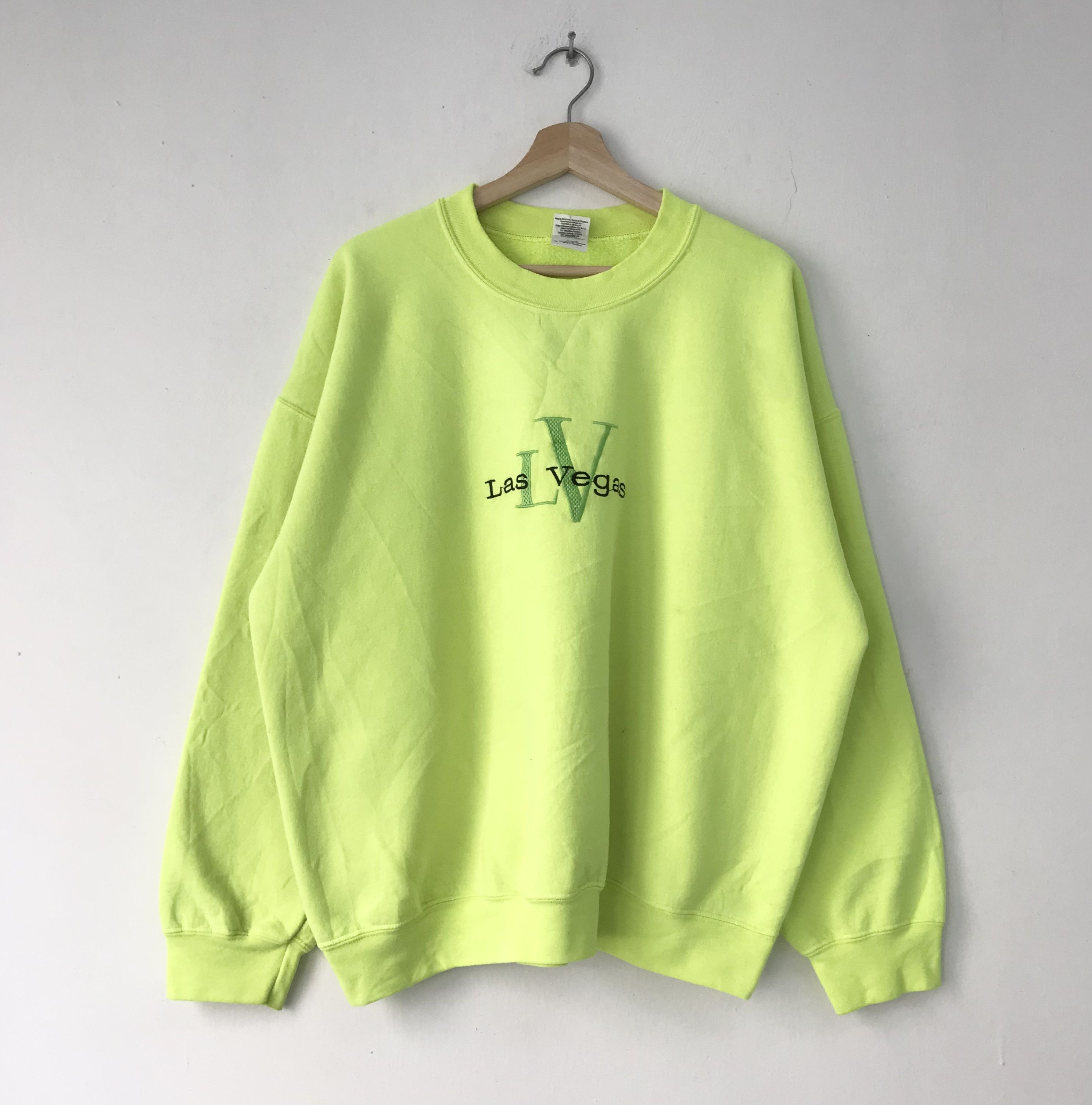 Vintage Vintage Las Vegas Usa Green Sweatshirt - 428 Size US XL / EU 56 / 4 - 1 Thumbnail