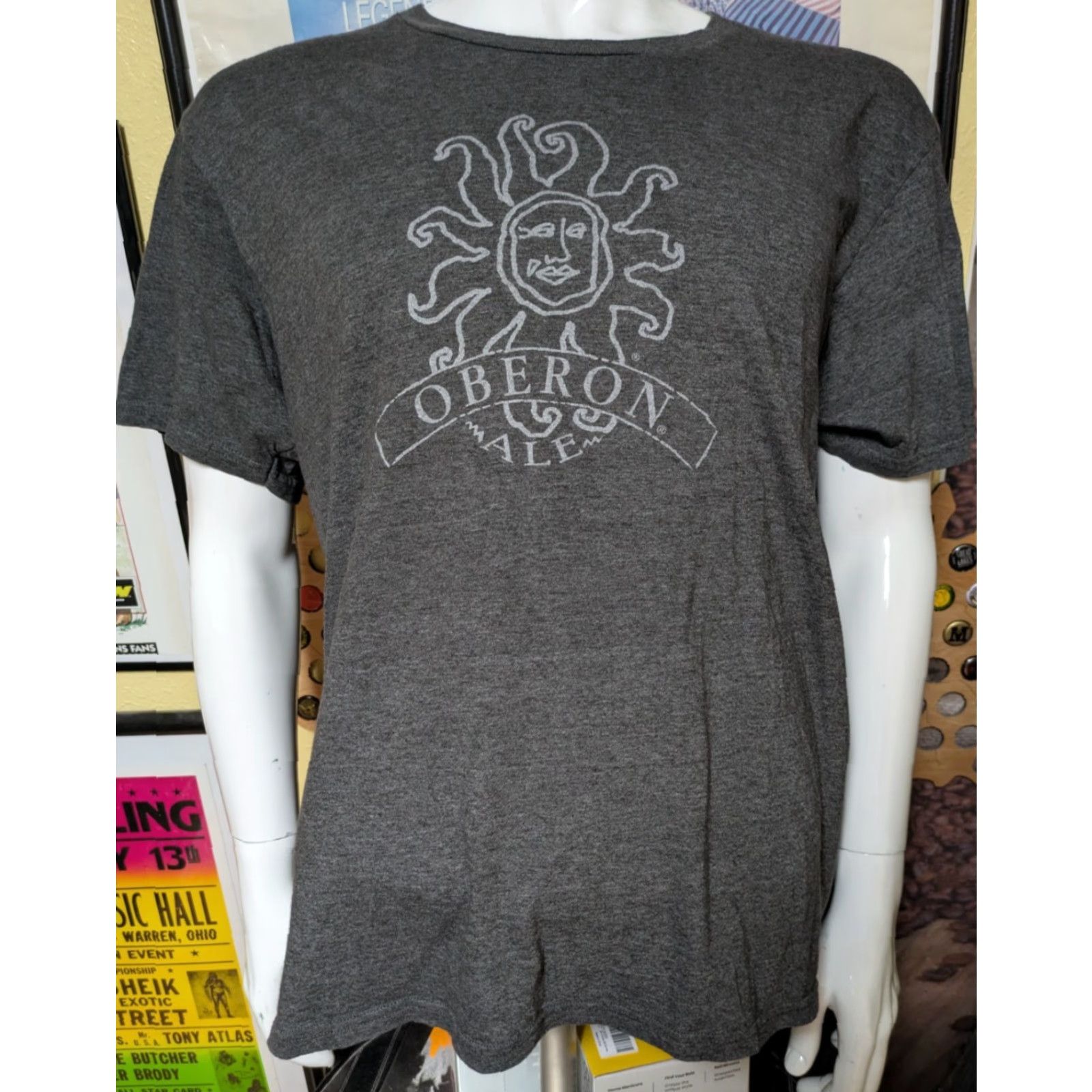 Vintage VINTAGE Bell's Oberon Ale T Shirt Kalamazoo MI Gray XL Men Short Sleeve Crew Neck Graphic Tee Beer Running District 50.50 Size US XL / EU 56 / 4 - 2 Thumbnail
