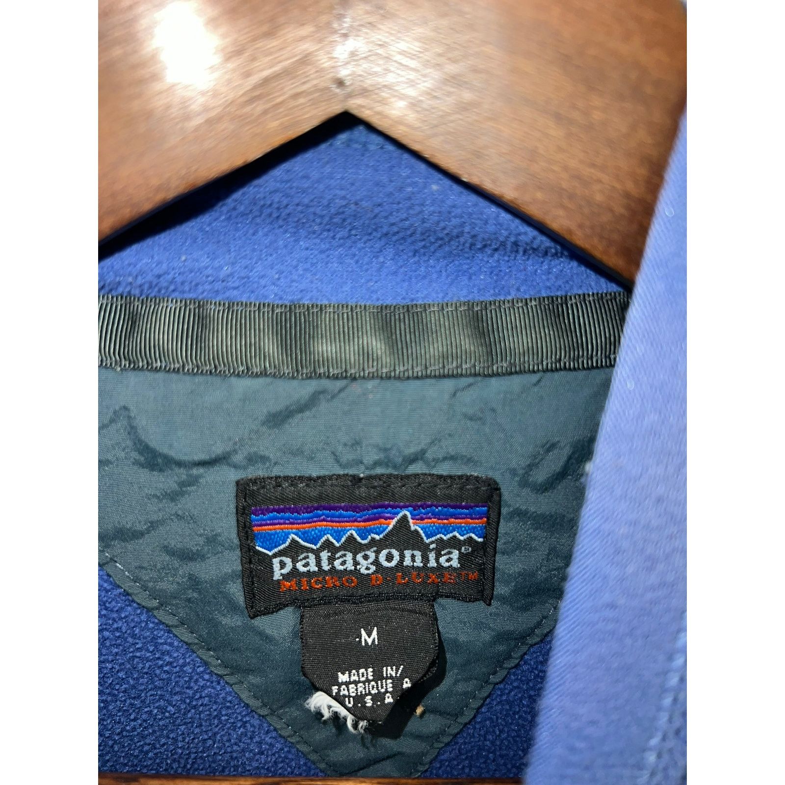 Patagonia Patagonia Micro D Luxe Sweater Blue Pullover Fleece USA Made Size US M / EU 48-50 / 2 - 7 Thumbnail