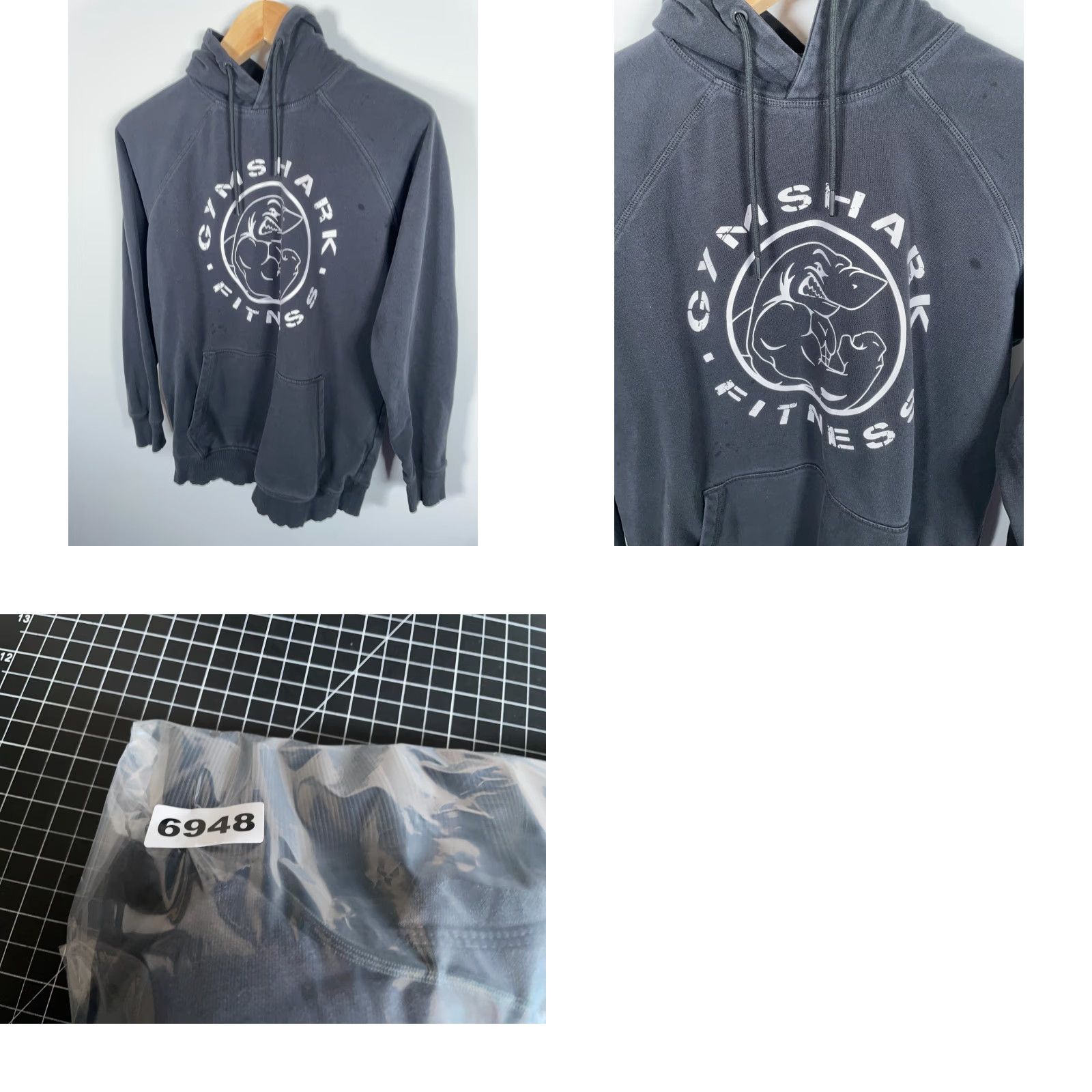 Gymshark Gymshark Hoodie Adult Medium Black Drawstring Sweatshirt Crew Neck Pockets Logo Pullover Athletic Regular Men Size US M / EU 48-50 / 2 - 9 Thumbnail