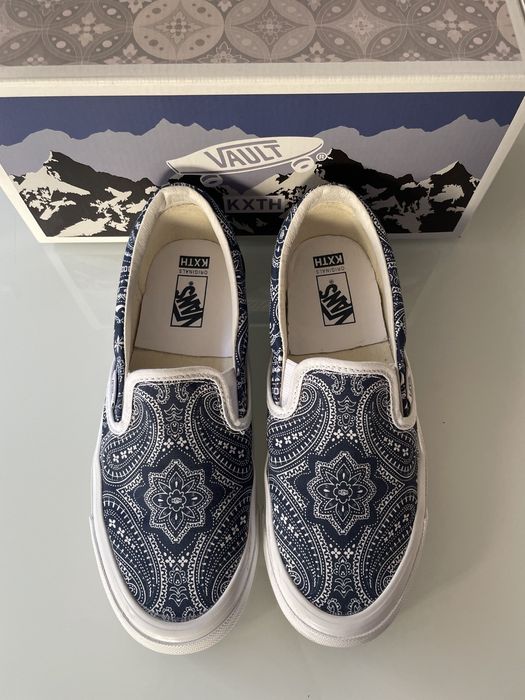 Vans Kith Vans Classic Slip On Paisley Gibraltar Sea Size 7W | Grailed