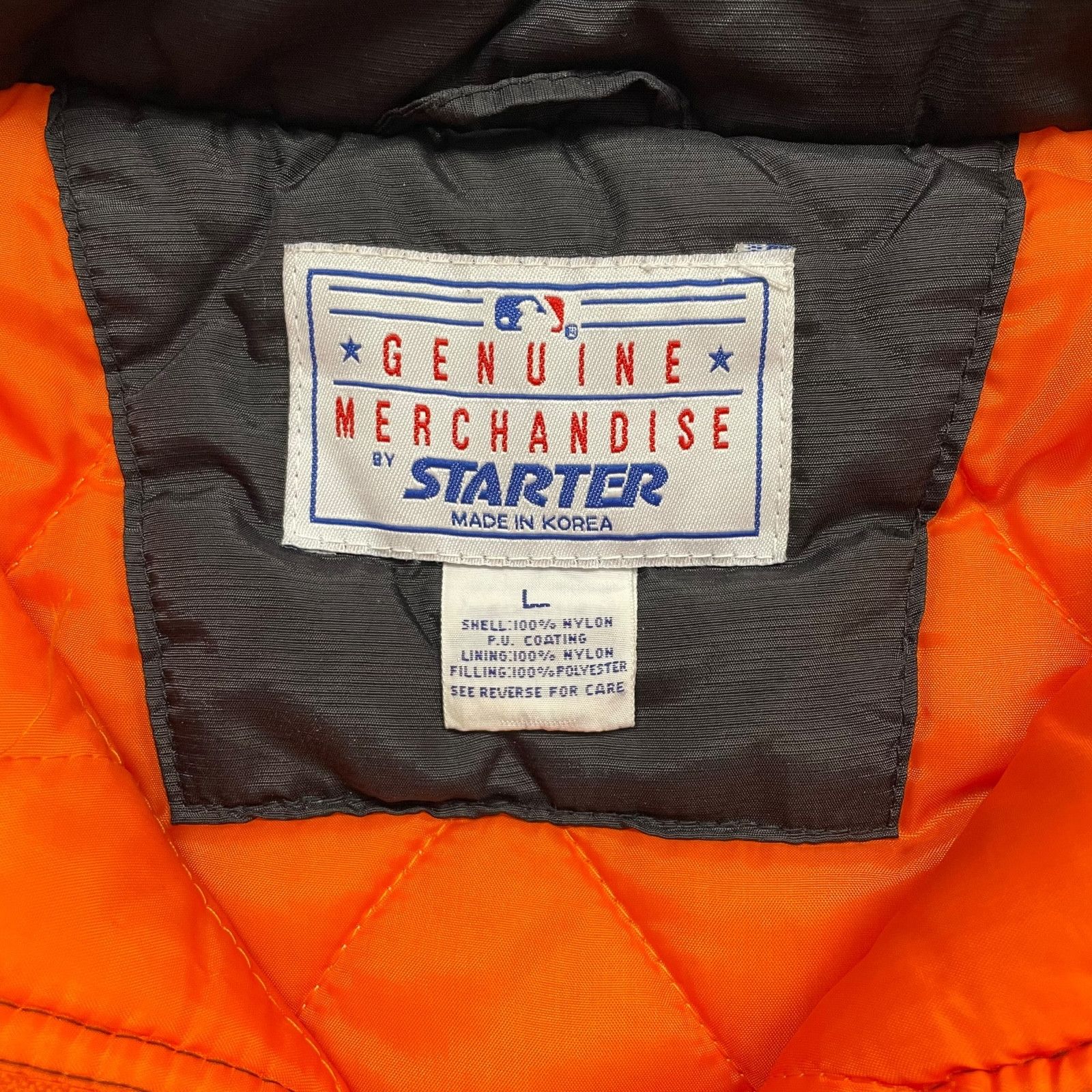 MLB VTG 90s BALTIMORE ORIOLES STARTER HOODED PUFFER JACKET Size US L / EU 52-54 / 3 - 7 Thumbnail
