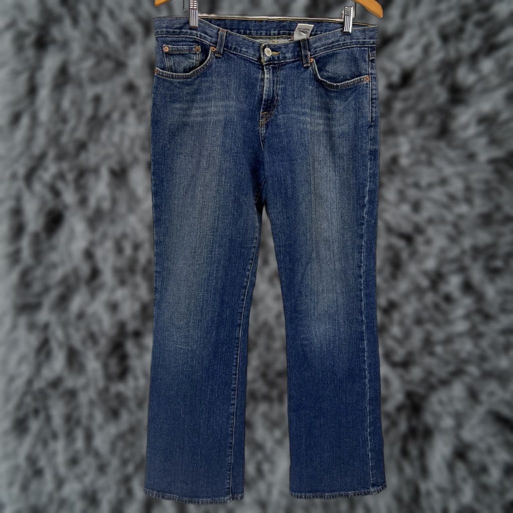 Lucky Brand VINTAGE Lucky Brand Jeans Dungarees Flared Blue Denim Mid Rise 14 32 Womens Jeans Size 36" / US 14 / IT 50 - 1 Thumbnail