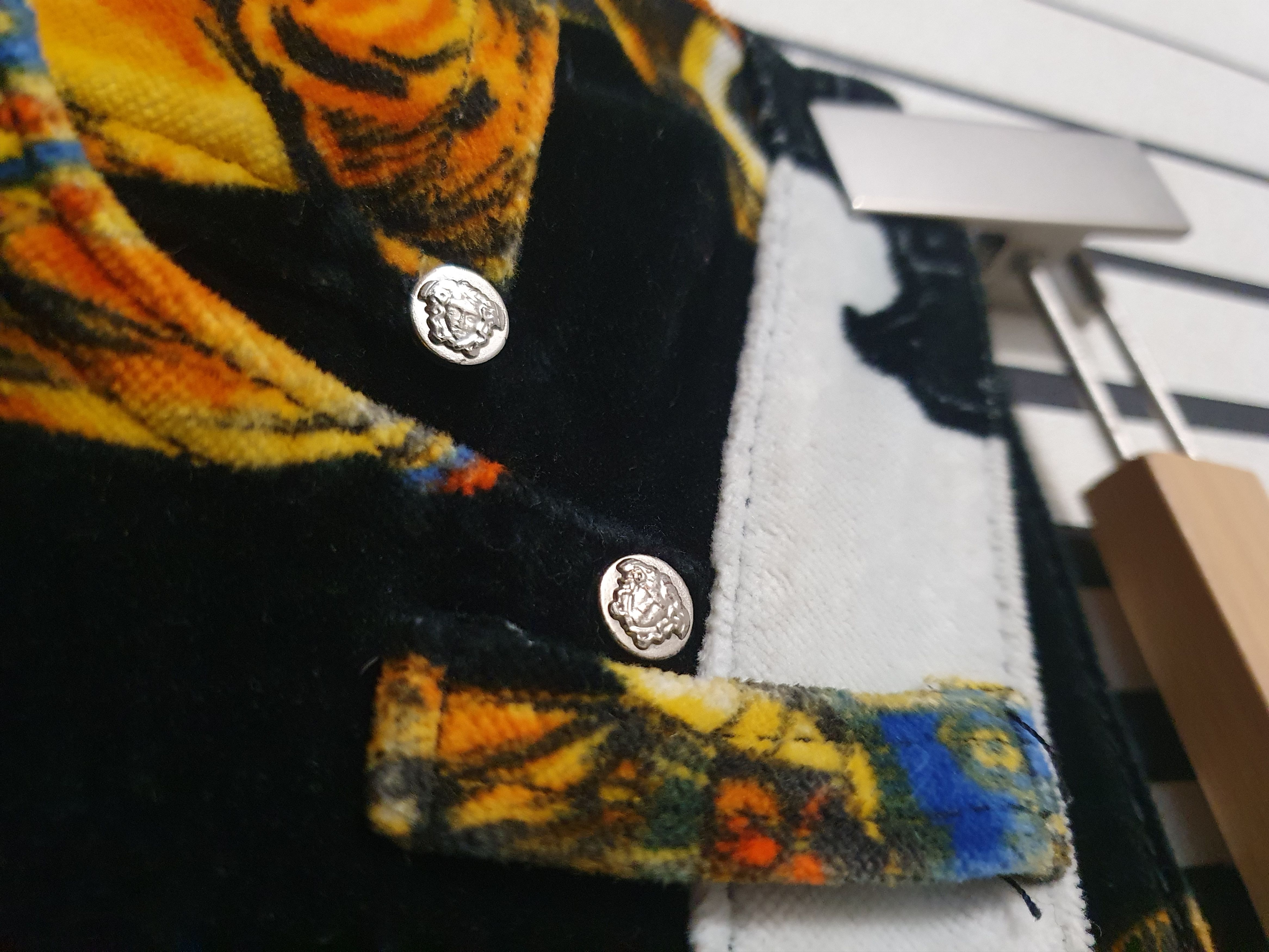 Vintage 80's Versace Floral-Indian Print Corduroy Y2k Rare Pants Size 29" - 5 Thumbnail