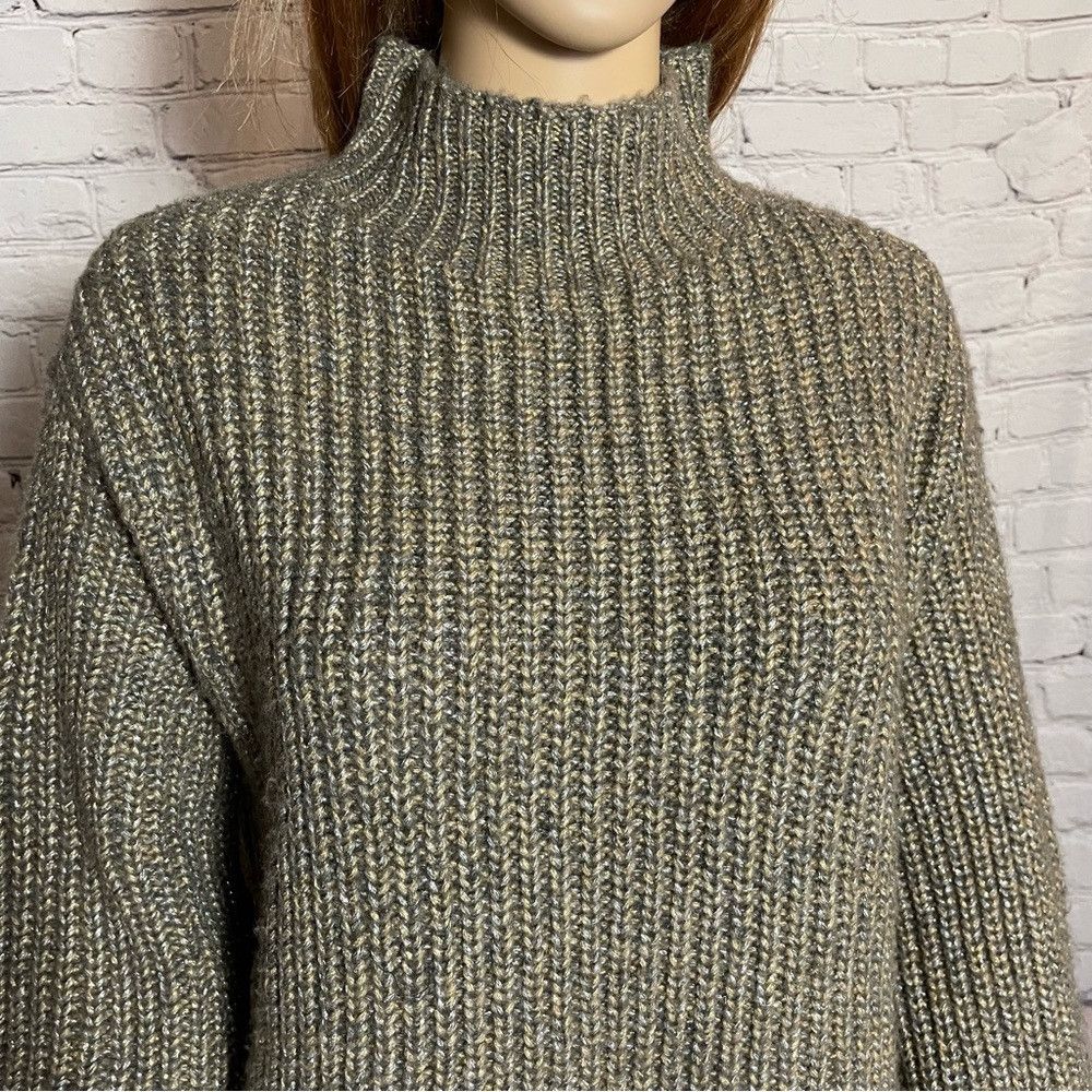 Ann Taylor NWT New ANN TAYLOR Shimmer Ribbed Mock Neck Sweater Size XX Size XXS / US 00 / IT 34 - 3 Thumbnail